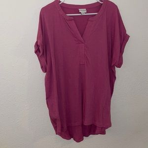 Ava & Viv pink blouse 1X